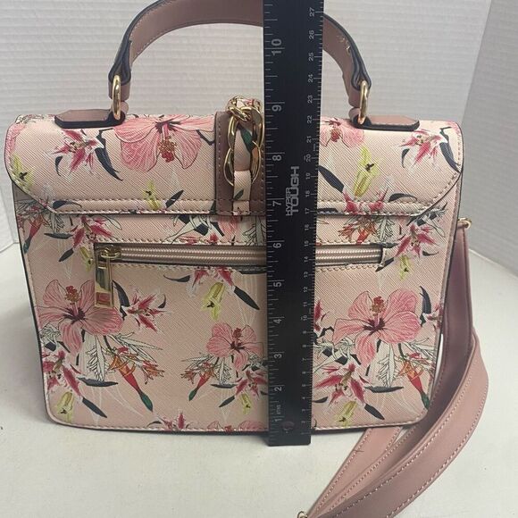 ALDO Glendaa Pink Floral Top Handle Shoulder Crossbody Tote Bag 9X4X9 SEE DESCR - Picture 10 of 14